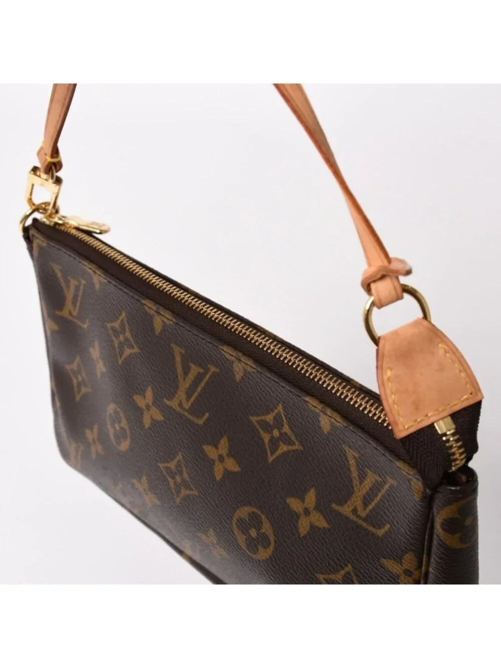 Louis Vuitton Pochette Accessoires Pouch Monogram Brown Leather